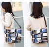Bolso de mano para mujer de piel sintética a cuadros