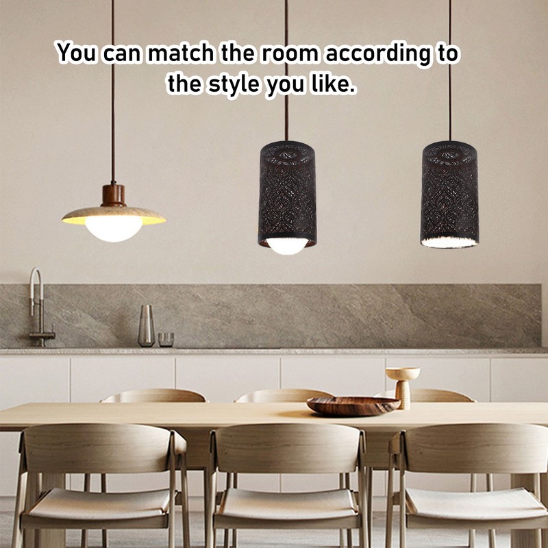 Wrought Iron Lamp Shade Iron Detachable Hollow Carved Modern Lampshade