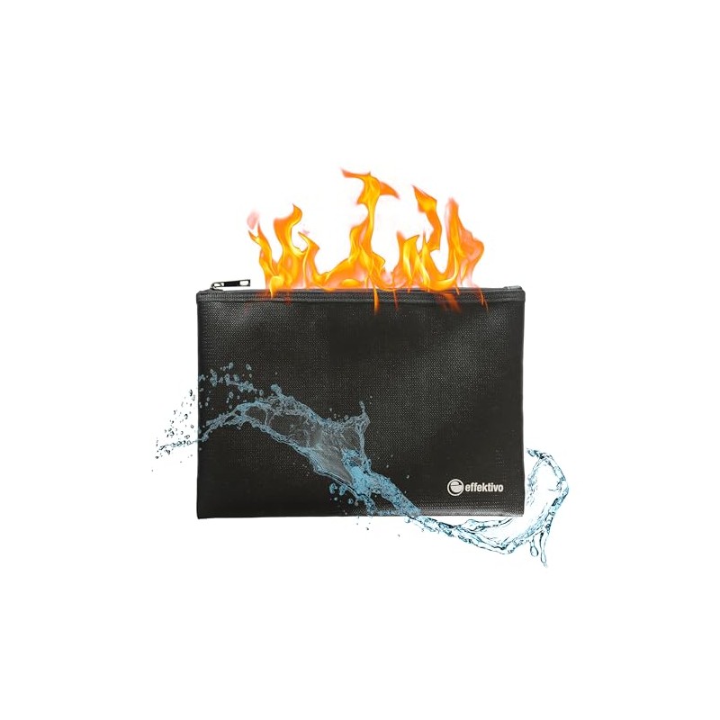 effektivo Bank Bag Fireproof Waterproof Document Bag Briefcase with Fire