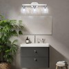 GAOMON 3 Light Bathroom Light Fixtures, Chrome Vanity Light Fixtures