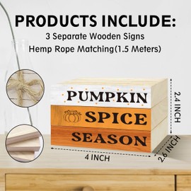 Fall Decorative Books For Home Decor, Fall Faux Wood Book Stack Decors, Pumpkin Spice Season Book Decor, Thanksgiving Stacked Display Book For Home Book Shelf Nightstand Display, Three Pieces -B03