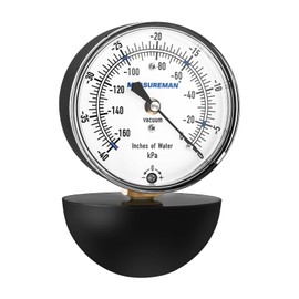 MEASUREMAN Vacuum Cleaner Suction Gauge, Water Lift Suction Gauge,0-160 Inches of Water Measures Suction in Water Lift