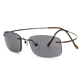 Eyekepper Titanium Rimless Reading Sunglasses Sunshine Readers Women Men +2.25