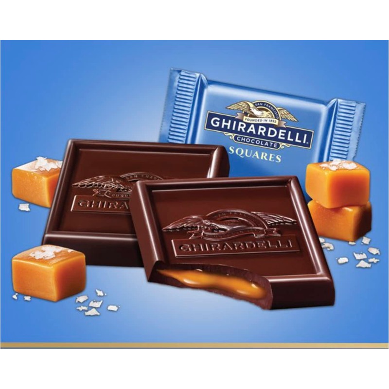 Ghirardelli Dark and Caramel Sea Salt, Chocolate Squares, 5.32 oz.