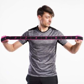 VGEBY Yoga Stretch Training Strap Yoga Strap Yoga Band Flexible Durable for Body Stretching Warming Up (Rose Red)