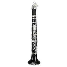 Old World Christmas Ornaments: Clarinet Glass Blown Ornaments for Christmas Tree (38026)