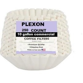 Coffee Paper Filters Plexon 13 3/4" x 5 1/4", Commercial, 10 Gallon Urn Style, 250/Case