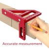 AIMALL Aluminum Alloy Woodworking Scribing Ruler, Metric Triangle Angle Gauge,