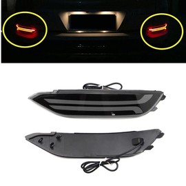 ECAHAYAKU Led Rear Bumper Reflectors Lights Compatible With 2015 2016 2017 Hyundai Tucson LED Brake Tail Driving Light Fog Lamps Assembly With Turn Signal Light