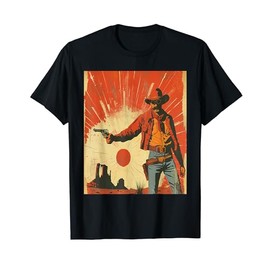 Retro Vintage 1950s Western Ranch Cowboy Hat Desert Art T-Shirt