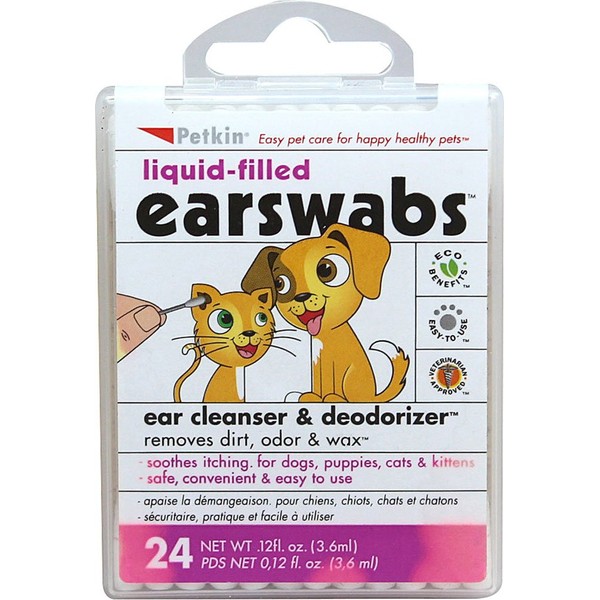 Petkin Pet Ear Swabs-24 Pack