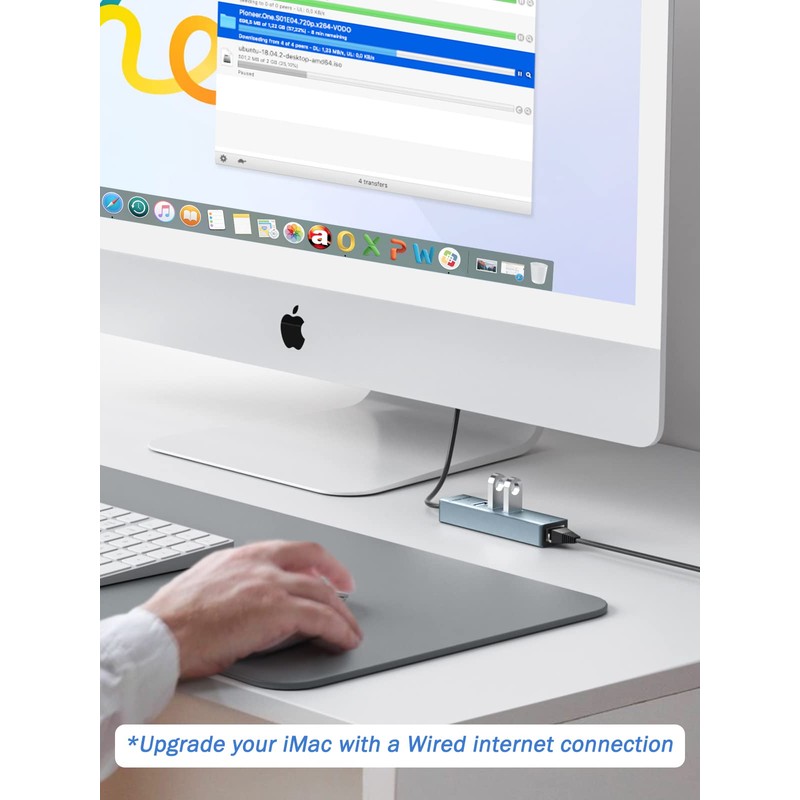USB Ethernet Adapter, Lemorele USB 3.0 to RJ45 Gigabit Ethernet