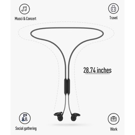 Hearprotek Earplug Lanyard Magnetic Connector Cord for Ear Plugs, Safety Tug-Resistant Safety Earplugs Link Cord,Flexible Silicone Lanyard Compatible with Most Ear Plugs