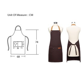 Bib Chef Kitchen Cooking Aprons with 2 Pockets,Adjustable Painting BBQ Grill Cafe Shop Restaurant Waitress Server Work Apron for Women and Men