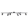 Globe Electric Waylon 6-Light Track Lighting, Matte Black, Center Swivel