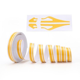 Autrends Car Pinstriping Tape -Vinyl Pin Striping Decals DIY Stickers Glossy for Motorcycle Home Door Musical Instrument 32Ft (9.8m) (Yellow)
