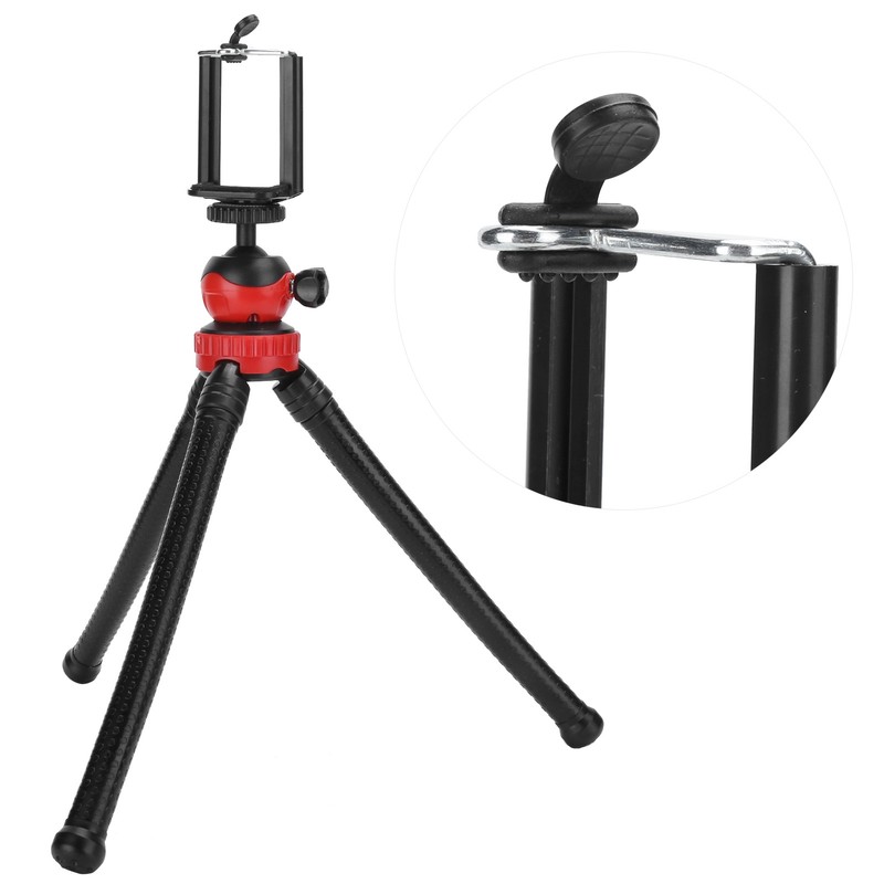 Camera Smart Phone Portable Flexible Rubber Octopus Tripod Bracket Shooting