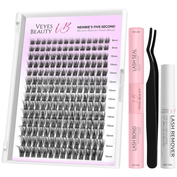 VEYESBEAUTY Lash Extension Kit Newbie's Five-Second Lash Clusters Kit Lash