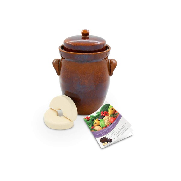 K&K Fermenting Crock, 5.0 Litre, Form II, Including Weighting Stone