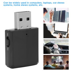 Nunafey USB Wireless Audio Transceiver, Wireless Audio Transceiver ZF-169 Plus Model Lightweight 3.5 mm Interface for Computer