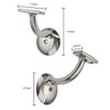 khtumeware 4 Pack Brushed Satin Nickel Hand Rail Bracket Heavy