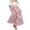 ZCKZUK Women's Stylish Elegant Floral Printed Maxi Skirt with Ruffle