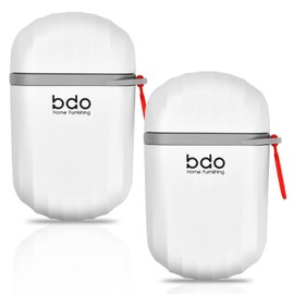 Travel Soap Box, Waterproof, Pack of 2, Portable Travel Soap Dish with Lid and Drain, Leak-Proof Soap Box, Soap Dishes for Camp, Bathroom, Travel, Outdoor, Gym, White