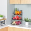 X-cosrack 3-Tier Stackable Wire Baskets for Pantry Organization and Storage,