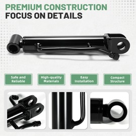 VORGENS Mini Excavator Thumb Cylinder, Hydraulic Cylinder 25mm/0.98in, Compatible with Mini Excavator Attachment Below 3 Tons - Replace Small Digger Three Holes Hydraulic Thumb Clip Only