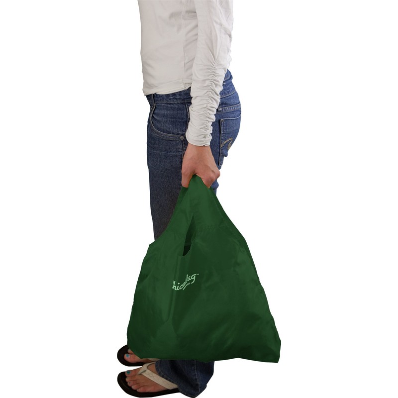 ChicoBag Original Compact Reusable Grocery Bag w/Attached Pouch and Carabiner