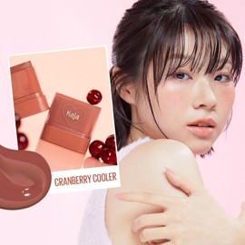 Kaja- Dewy Bar - Bálsamo labial y rubor en barra cremoso multiusos, rubor en barra coreano en crema para mejillas y labios, 45%