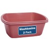Lavabo de plástico, paquete de 2 – Tina rectangular de