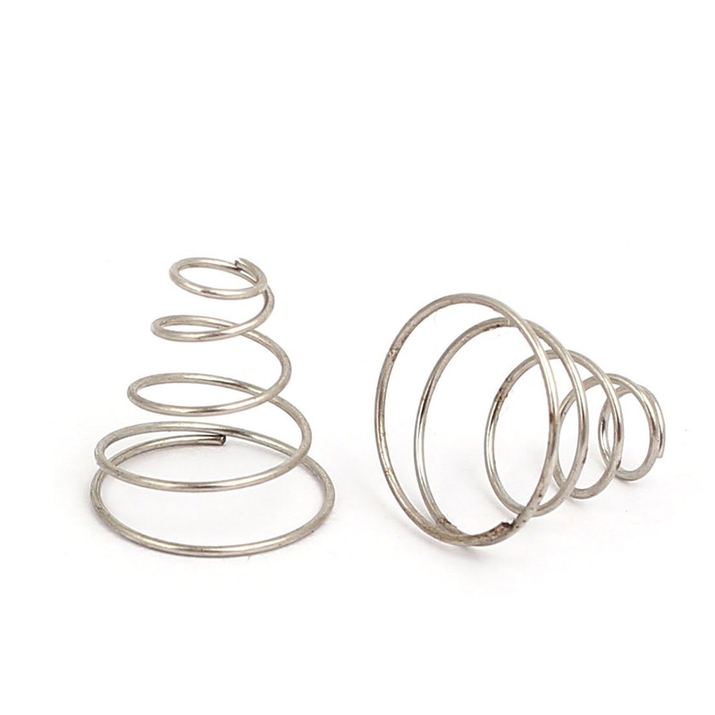 Sourcingmap 11mmx5.5mmx11mm Metal Taper Conical Compression Spring Silver Tone 60