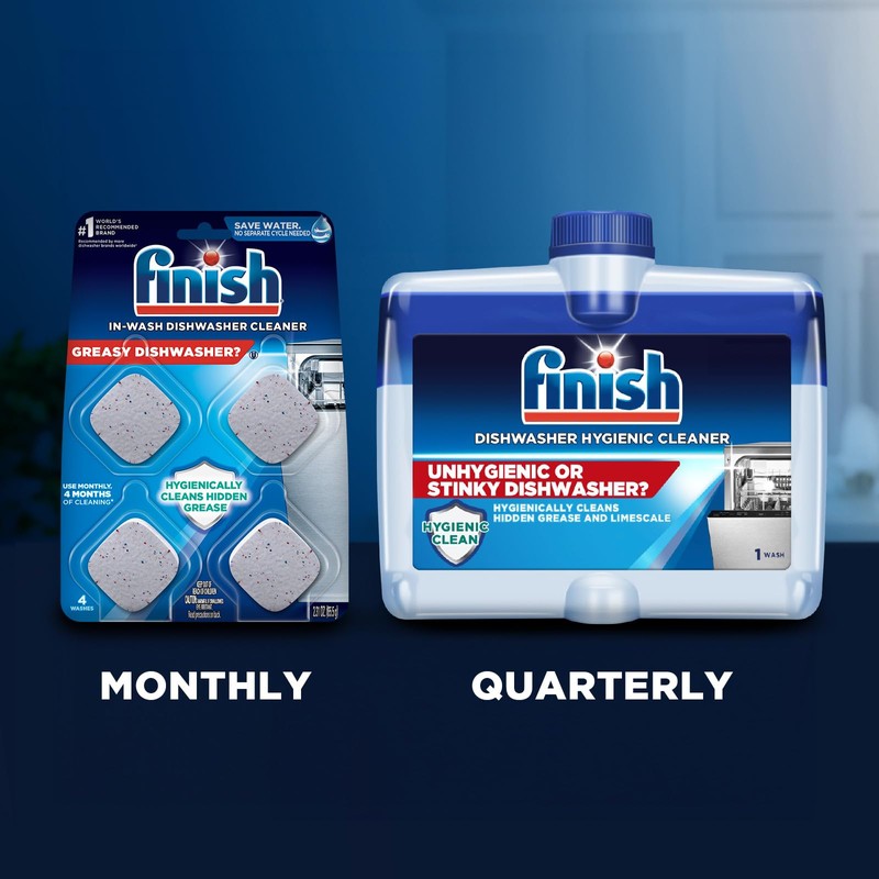 Finish In-Wash Dishwasher Cleaner: Clean Hidden Grease and Grime, 3