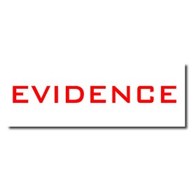 Large Self-Inking Evidence Stamp, Stock Message Stamp, Black Ink, Ideal for Legal Analysts - Durable, 7/8 x 2-1/4 Size - Ideal for Legal Documents, Evidence Marking, and Office Use