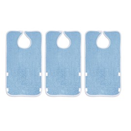 Milifox 3 Pack Waterproof Adult Bibs For Eating Machine Washable Adult Feeding Clothing Protectors Reusable Dining Aprons With Velcro Large Food Bib For Women Men Elderly Seniors And Disabled