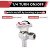 10-Pack EFIELD Shut off Valve 1/4 Turn Angle Stop Valve