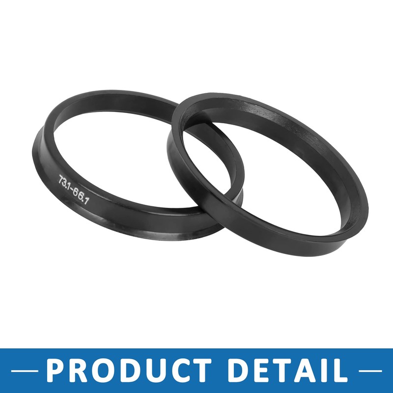 A ABSOPRO Hub Centric Rings 73.1mm to 66.1mm Plastic Black