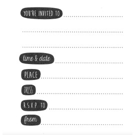 8x Invitation Cards + Envelopes - Birthday Party or Any Occasion for Man Woman Unisex