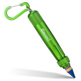 Gscocl Lumber Crayon Holder for 1/2" Round or Hexagonal Crayons, Ferro Rods. Industrial Heavy Duty Carpenter,Construction Aluminum Crayon Holder(Green)