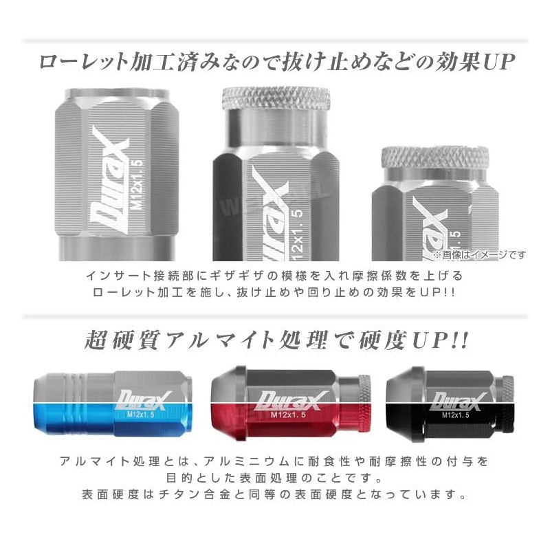 Wheel Nuts Racing Nuts Set of 20 Durax M12 x