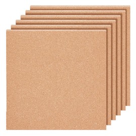 BENECREAT 6pcs Cork Sheets 300x300x4mm Thermal Insulation Sound Insulation Anti-Slip Bulletin Board Coaster Kitchen Hot Mat Photo Board Chair Mat Home Decor Handmade Material
