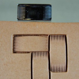 Barry King Stainless Steel Barry King - #2 Brick w/ Lines Basket Stamp (Leather Tool)