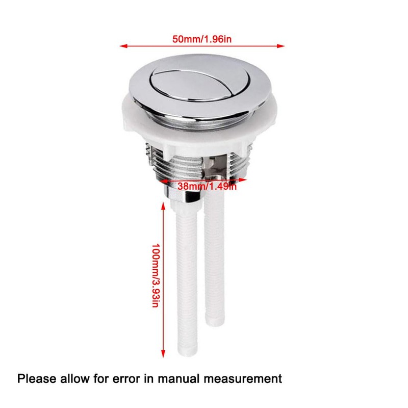 2PCS Toilet Flush Button Replacement, 50mm Dual Flush Toilet Push