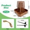 Apatal 2 PCS Chameleon Feeding Bowl Hanging Bearded Dragon Feeder