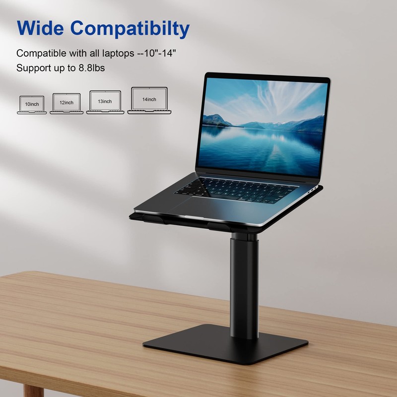 BESIGN LSX6 Computer Holder Stand, Ergonomic Adjustable Notebook Riser for