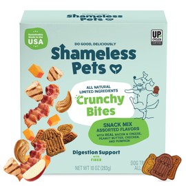 Shameless Pets Crunchy Dog Treats - Snack Mix Variety, 10oz - Healthy Dog Biscuits & Cookies Treats for Small, Medium, and Large Dogs - Made in The USA - Free from Corn & Soy