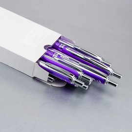 Pentel EnerGel Alloy RT Premium Liquid Gel Pen, 0.7mm Violet Barrel, Violet Ink, 1-Pack Carded (BL407VBPV)