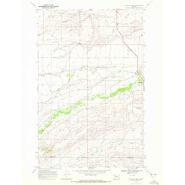YellowMaps Dupuyer West MT topo map, 1:24000 Scale, 7.5 X 7.5 Minute, Historical, 1968, Updated 1972, 26.9 x 20.5 in - Polypropylene