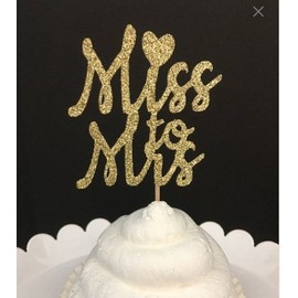 Miss to Mrs Cupcake Topper set of 12